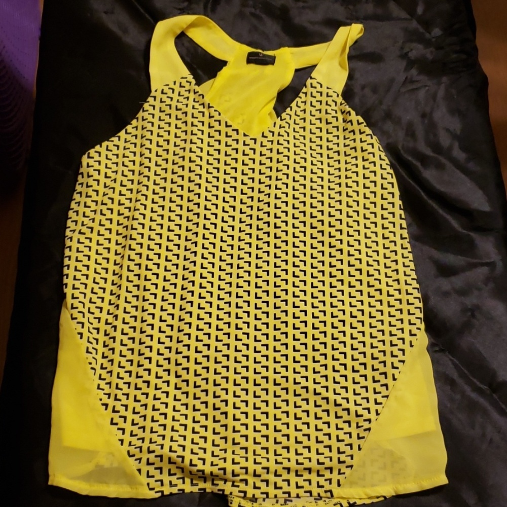 Yellow tank top.